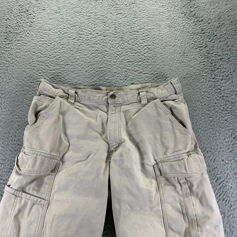 Carhartt Short Men 36 Beige Cargo Canvas Relaxed Fit Casual Summer Outdoor Beach